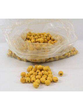 Vintage Wood Macrame Beads LOT 650+ Wooden Craft Beads Beading Materials